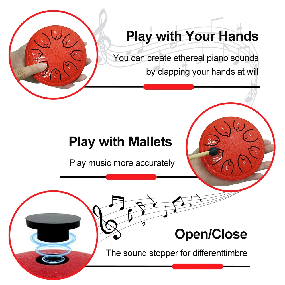 TinyHarmony – Compatto e musicale – Tamburo a lingue a 8 note