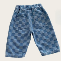 Thumbnail for DenimCheck – Comodi e alla moda – Pantaloni per bambini con motivo a quadretti