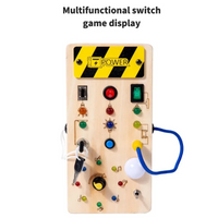 Thumbnail for TinyTech – Busy Board in legno con lucine e interruttori – Giocattolo educativo