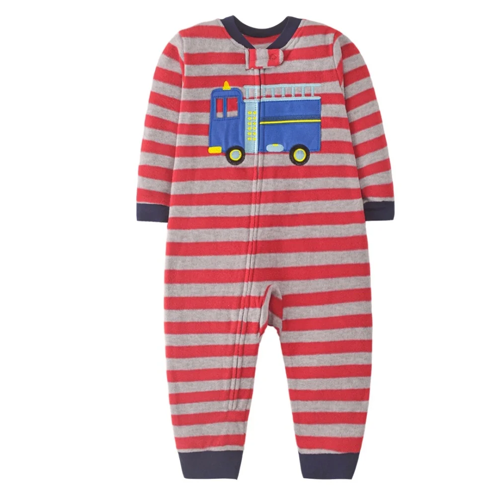 WarmBuddy – Carino e morbido – Tutina per neonati in pile con stampa cartoon