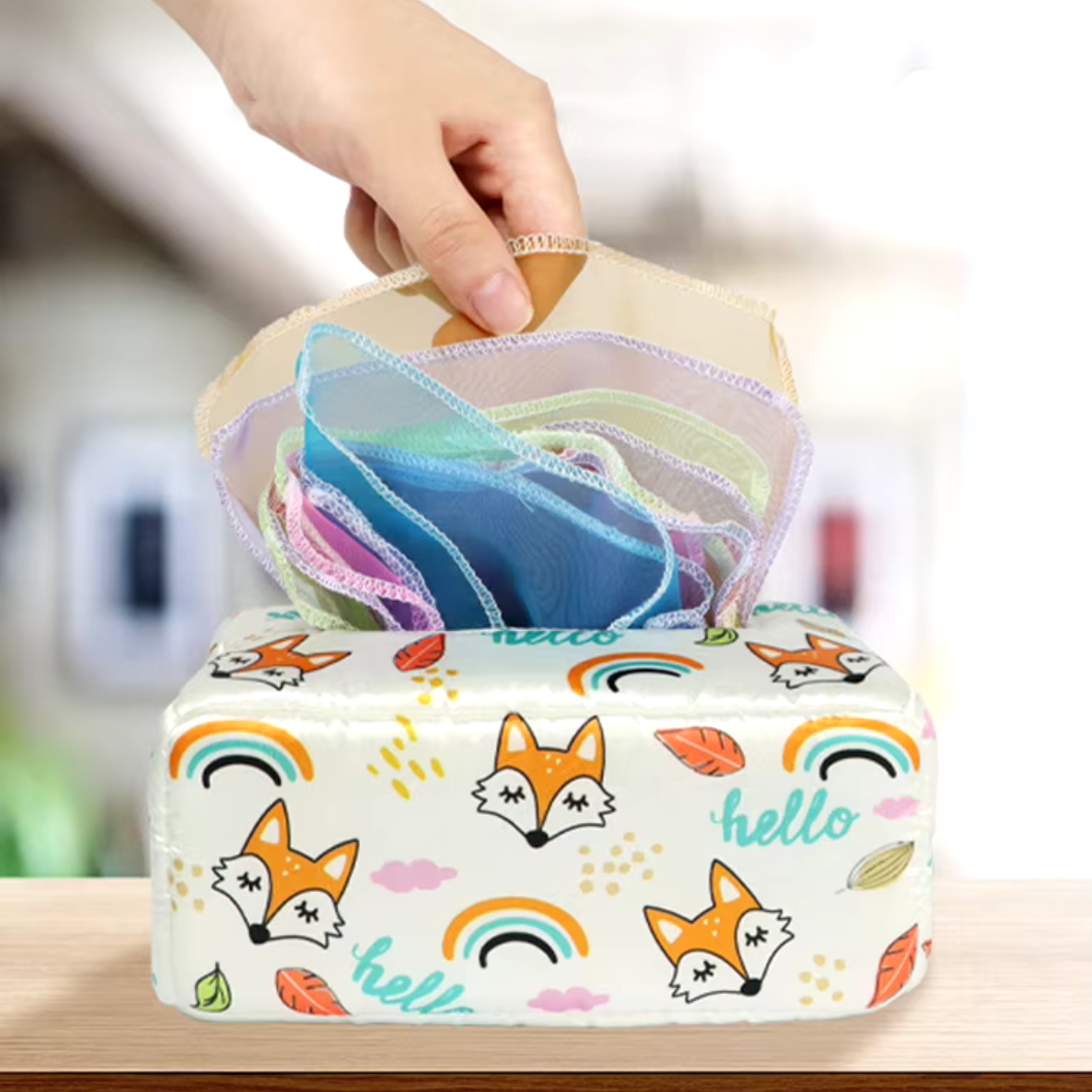 KleurenKracht – Sviluppo e sensi - Scatola di fazzoletti sensoriali Montessori