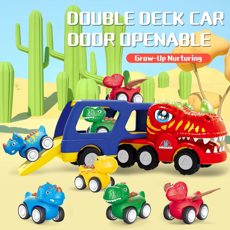 DinoDrive – Creativo e avventuroso – Set da gioco con camion 5 in 1