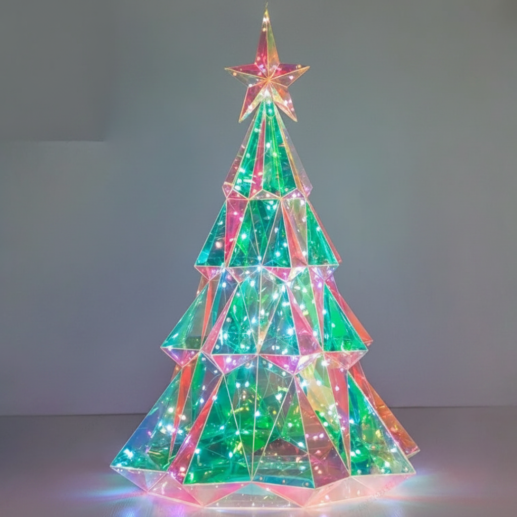 CrystalGlow – Festoso e suggestivo – Albero di Natale decorativo a LED
