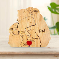 Thumbnail for Family Puzzle™ – Regalo personalizzato per la Festa della Mamma con una famiglia di orsacchiotti