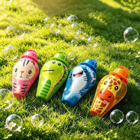 Thumbnail for BubblePals – Allegro e divertente – Mini macchina per bolle antiversamento con motivi di animaletti