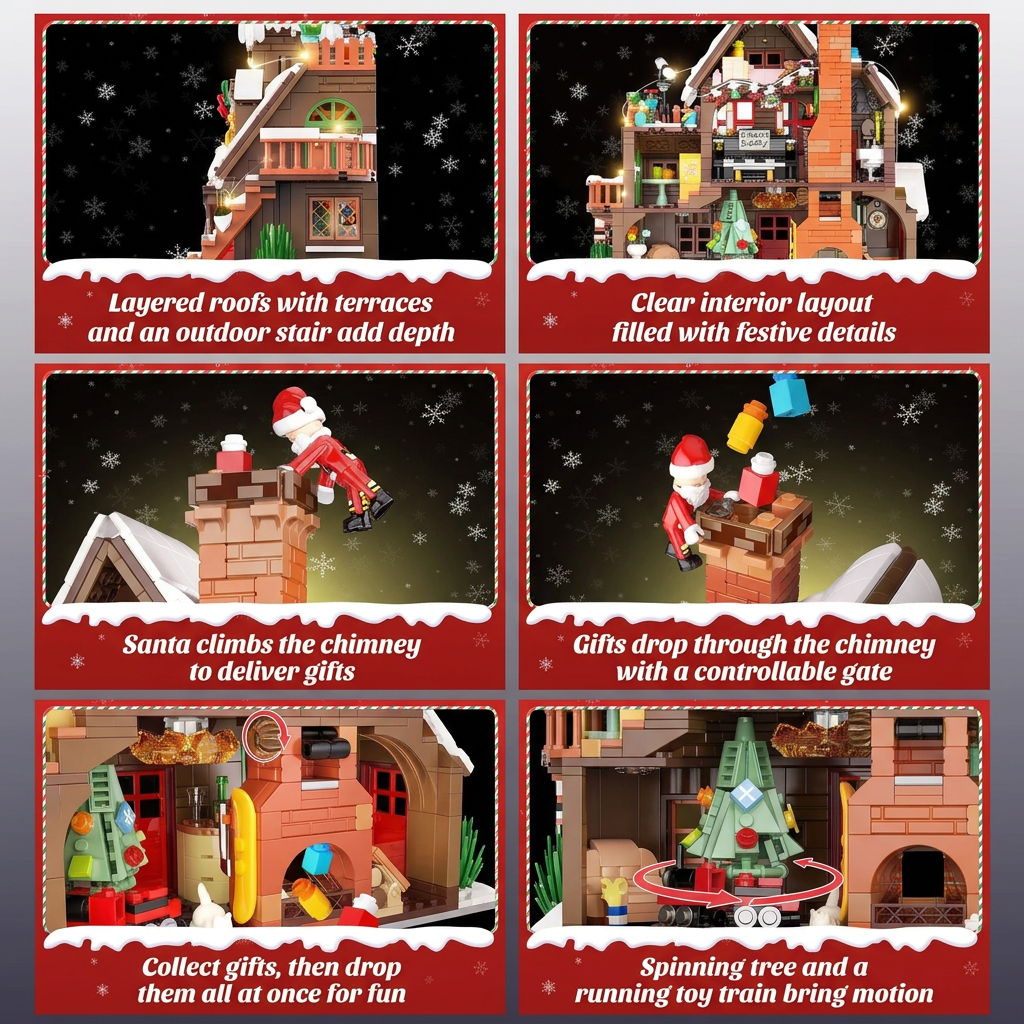 ChristmasHome – Festoso e creativo – Kit di costruzione “Casetta di Natale”