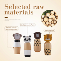 Thumbnail for WoodyFriends – Motricità e divertimento – Giocattoli impilabili a forma di animali in legno