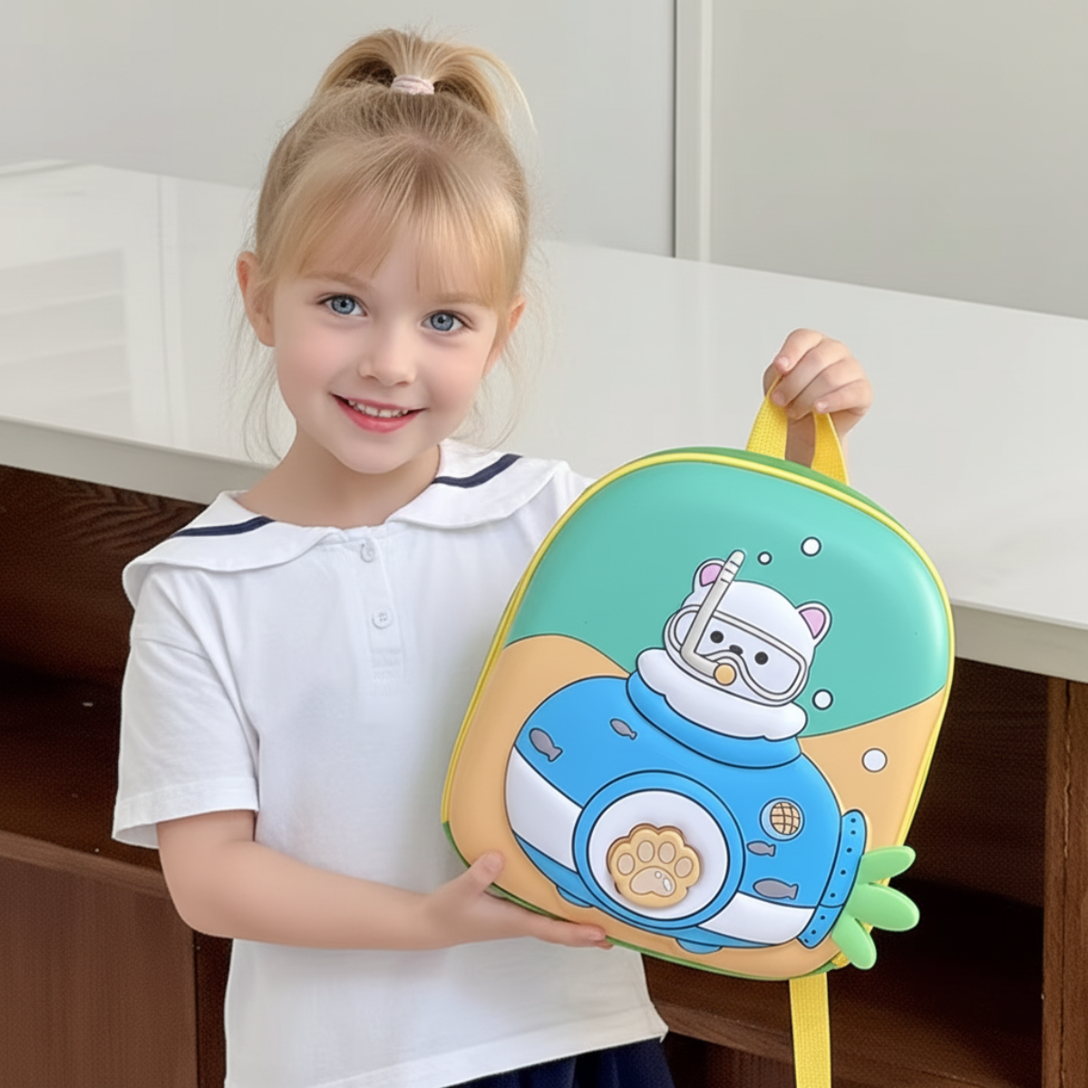 KiddoPack – Carino e pratico – Zaino per bambini con zampetta luminosa