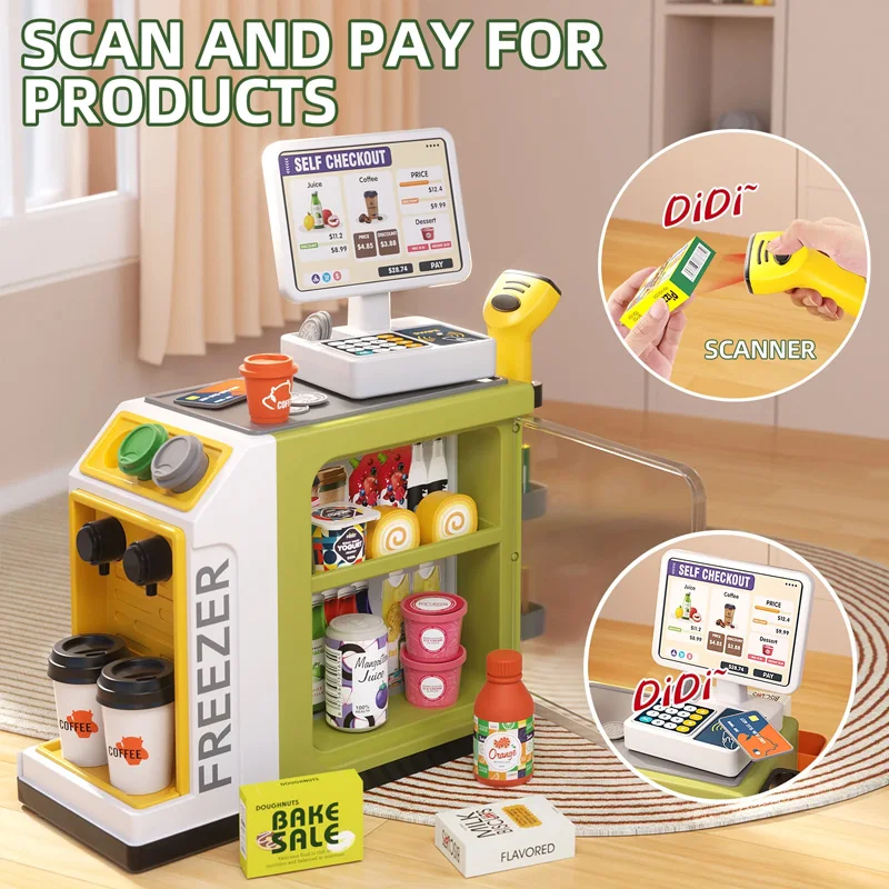 PlaySmart – Creativo ed educativo – Set da gioco “Supermercato”