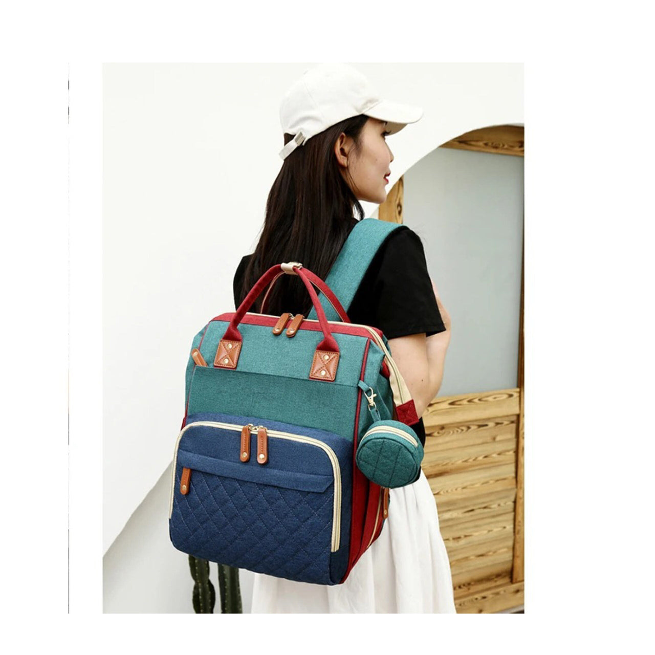 TravelNest – Sempre un posto dove riposare – Borsa per pannolini 2 in 1 con lettino per bambini