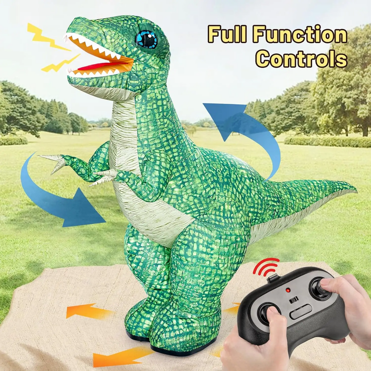 MegaDino – Avventuroso e interattivo – Dinosauro gonfiabile telecomandato