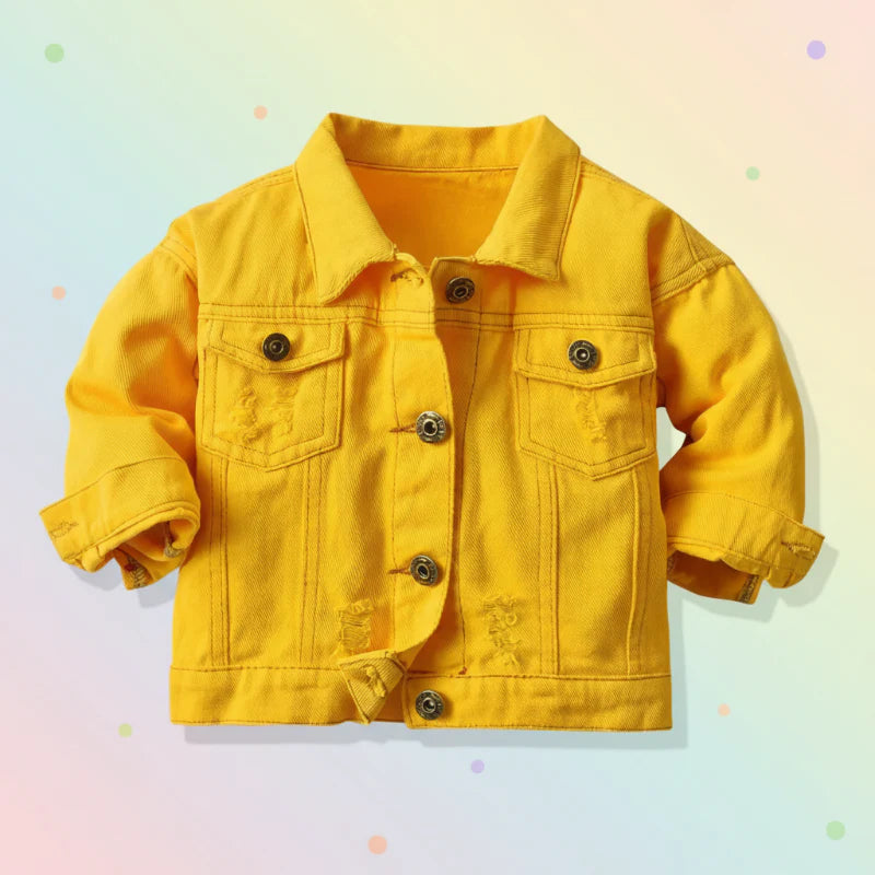 Candy Color Giacca di jeans – Giacca in denim leggera per bambini
