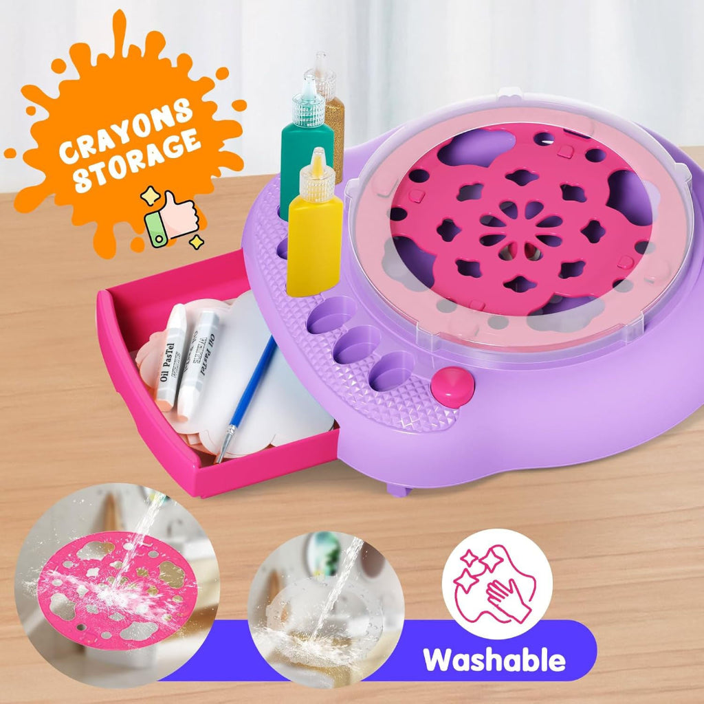 SpinArt – Creativo ed educativo – Macchina per dipingere fai da te