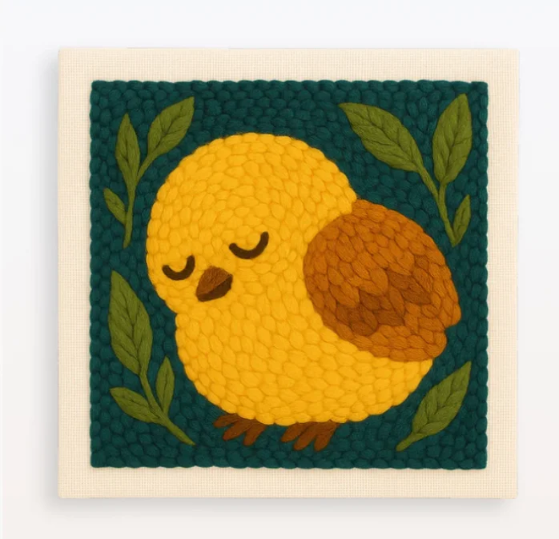 ThreadArt – Fatto a mano e colorato – Set da ricamo con animali