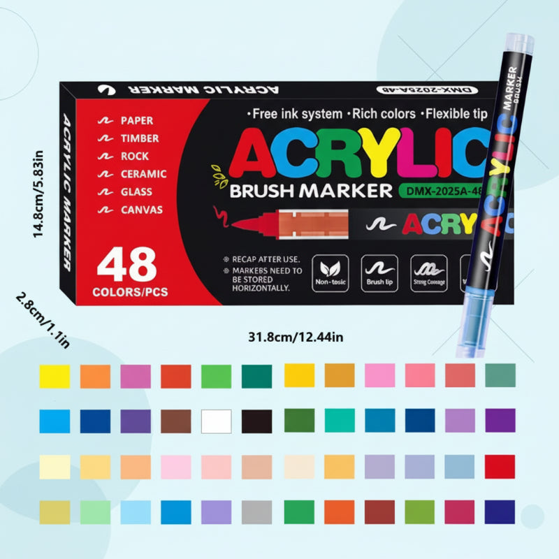 ColorCraft – Creativo e sostenibile – Pennarelli acrilici con punta a pennello