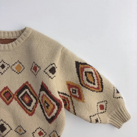 Thumbnail for LittleRetro – Caldo ed elegante – Maglione da bambino lavorato a maglia con motivo a rombi