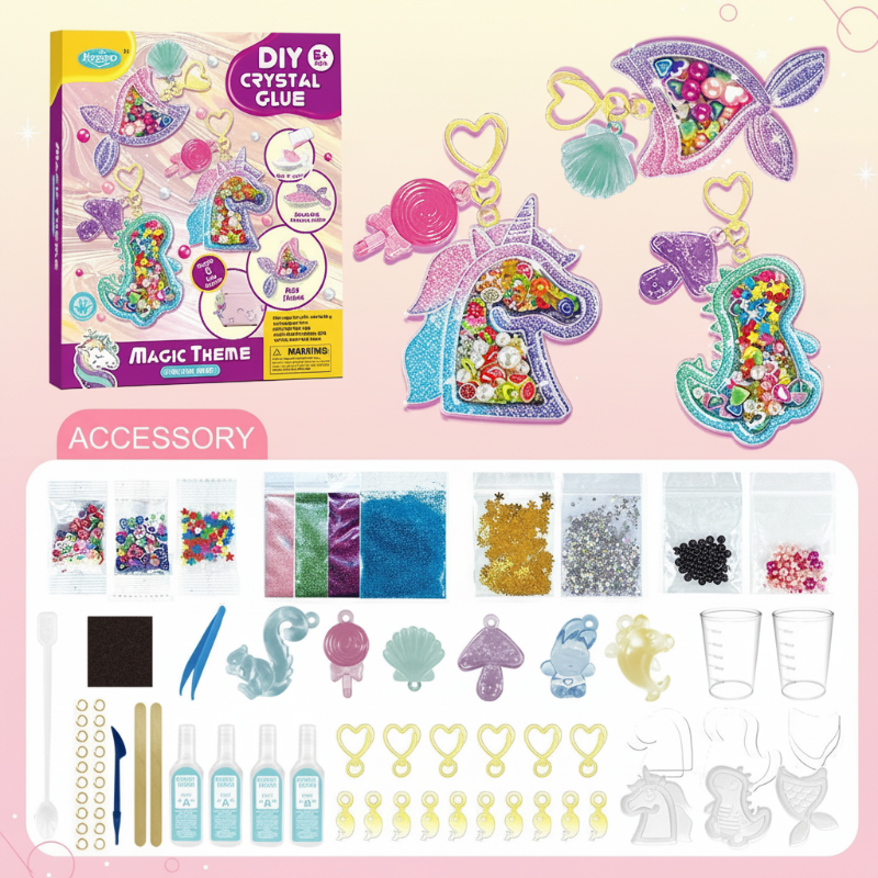 DIY Crystal Keychain Kit – Creativo e divertente – Kit fai da te per portachiavi