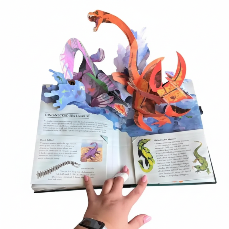 JurassicKids – Avvincente ed educativo – Enciclopedia dei dinosauri in 3D, libro pop-up