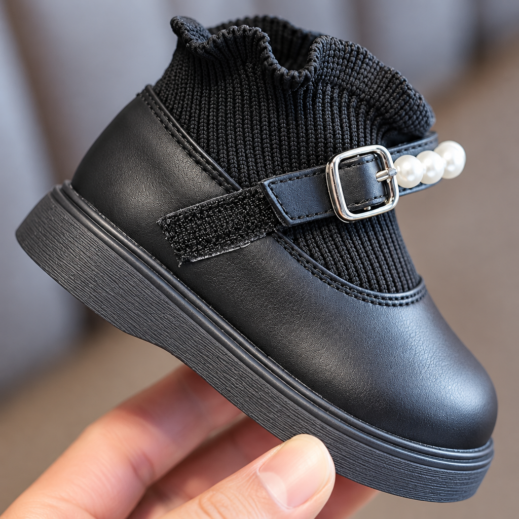 PearlCharm – Eleganti e carini – Stivaletti da bambino con dettagli in perline