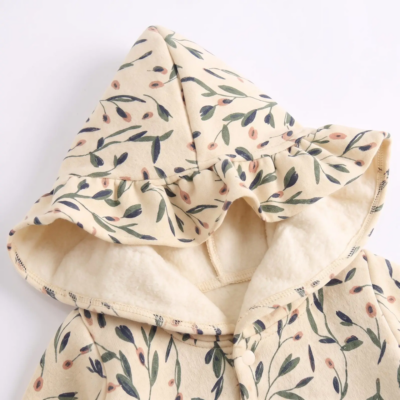 FloraCozy – Morbido e caldo – Tutina invernale da neonato con motivi floreali