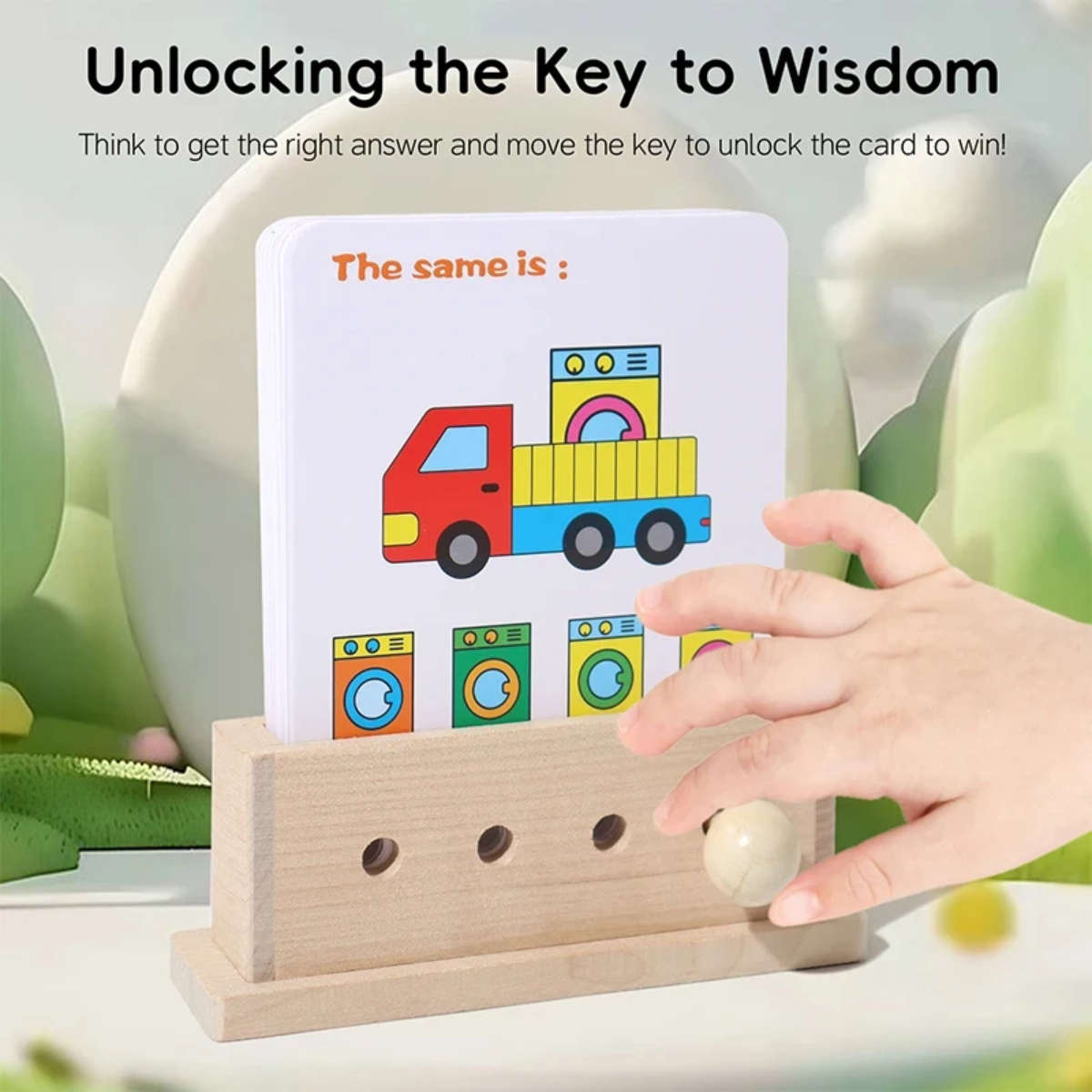 BrainyKids – Logico e divertente – Gioco di carte educativo in legno