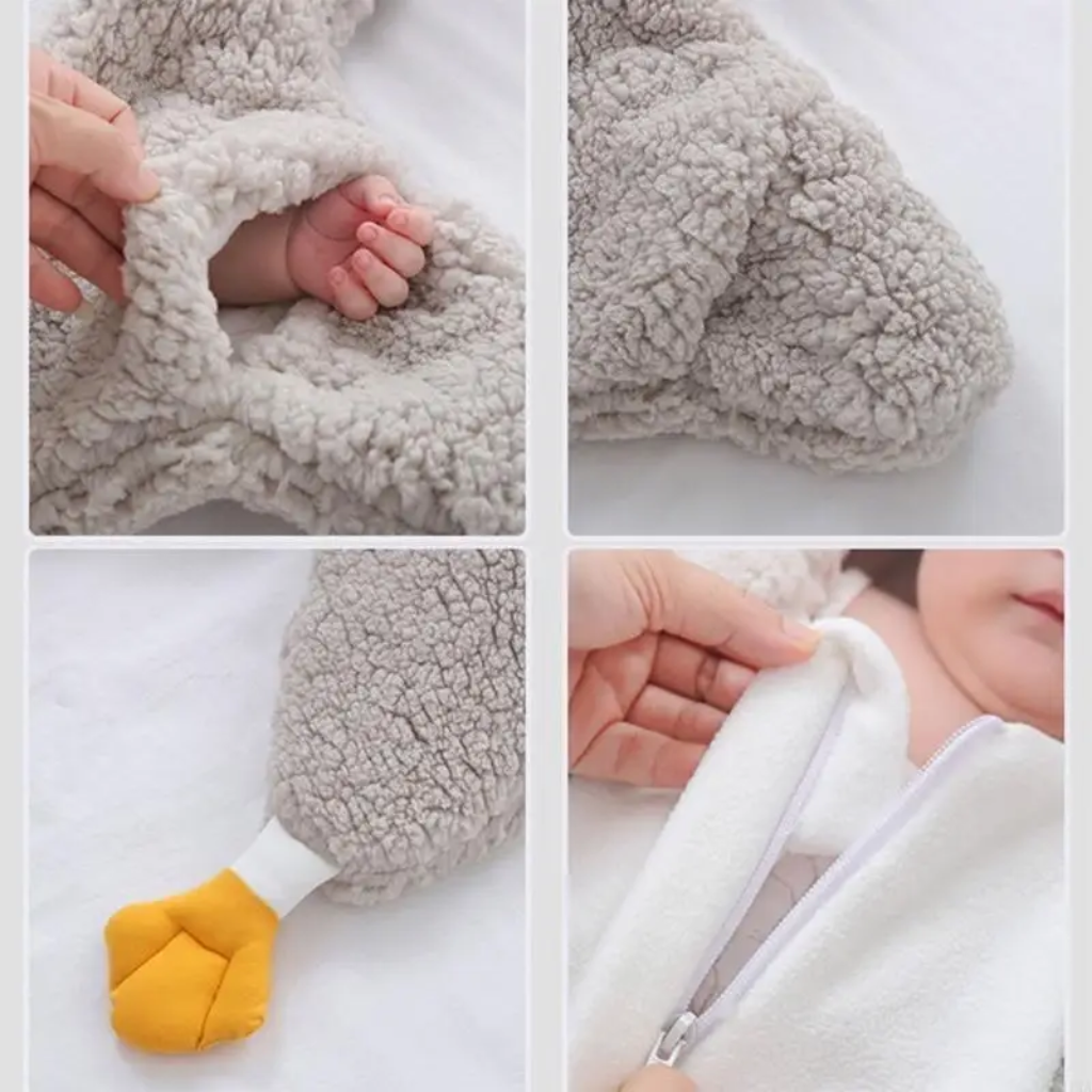 LittlePenguin – Morbido e caldo – Tutina-sacco a pelo Baby Pinguin