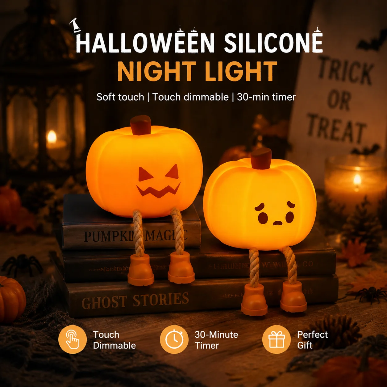 SpookyLamp – Carino e suggestivo – Lucina da notte di Halloween