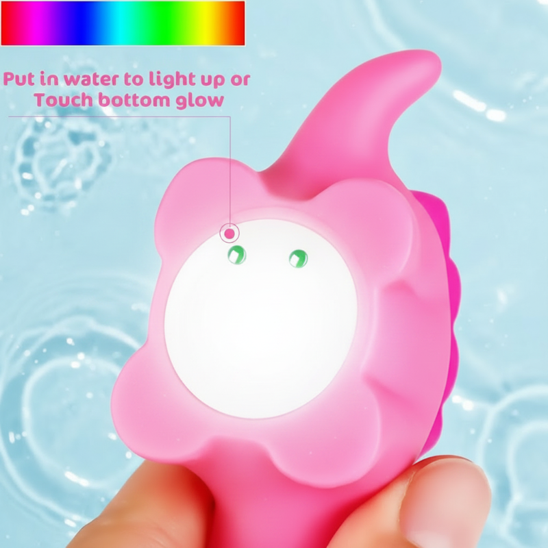 AquaGlow – Sicuro ed educativo – Set di giocattoli luminosi per il bagnetto