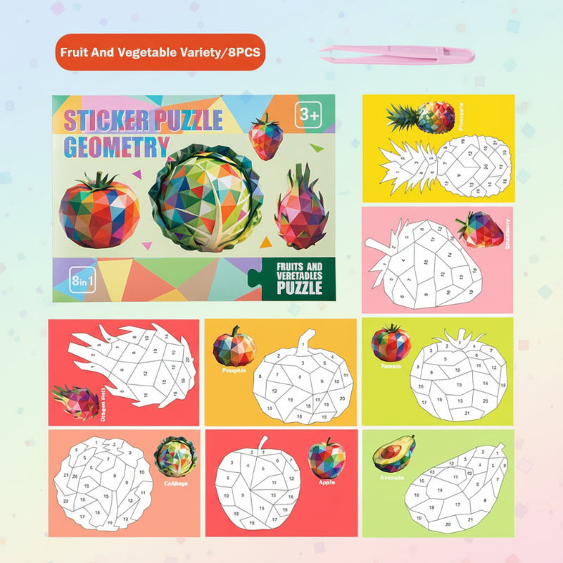 3D Sticker Puzzle – Creativo e istruttivo – Puzzle geometrico 3D