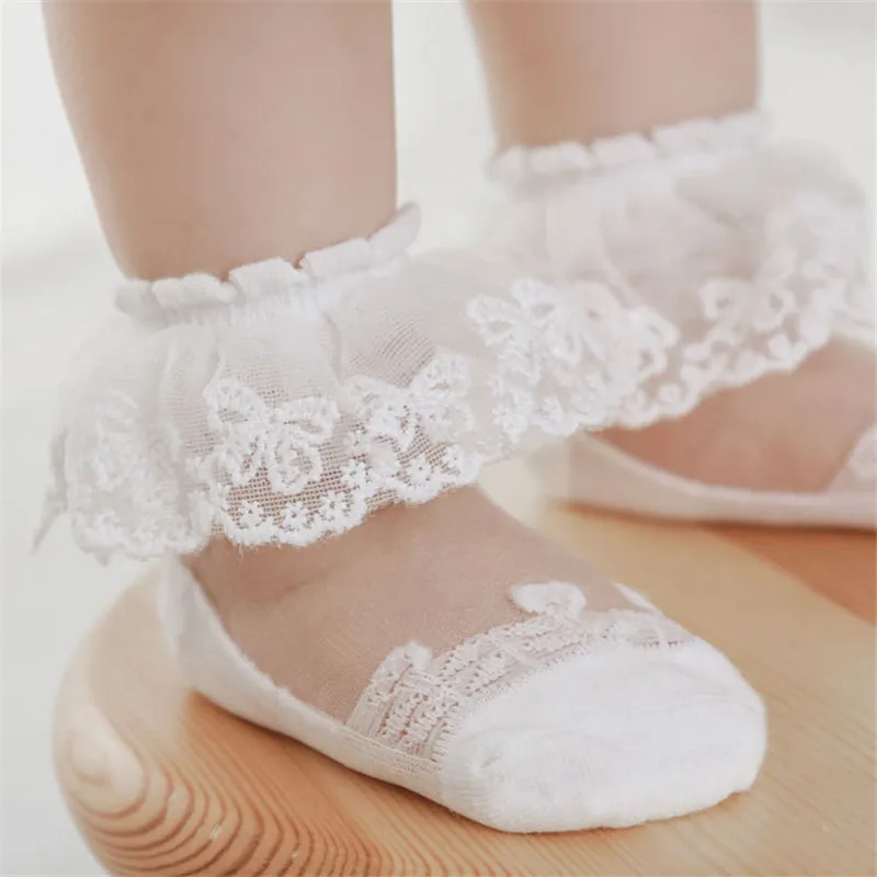 BabyBliss – Comodi e leggeri – Calzini in pizzo per neonati