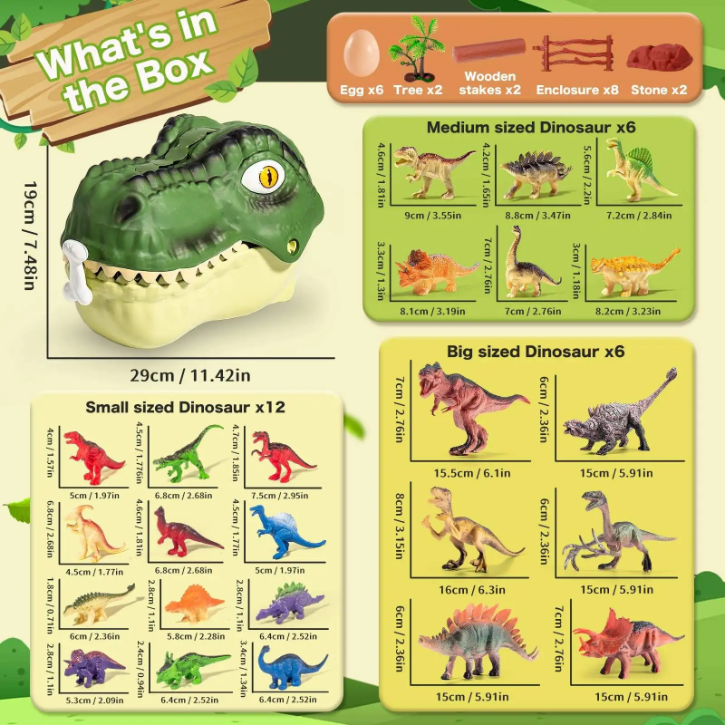 DinoWorld – Creativo e realistico – Set di gioco “Testa di dinosauro”