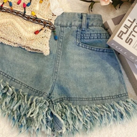 Thumbnail for MiniChic – Elegante e comodo – Set composto da top in stile boho e pantaloncini di jeans