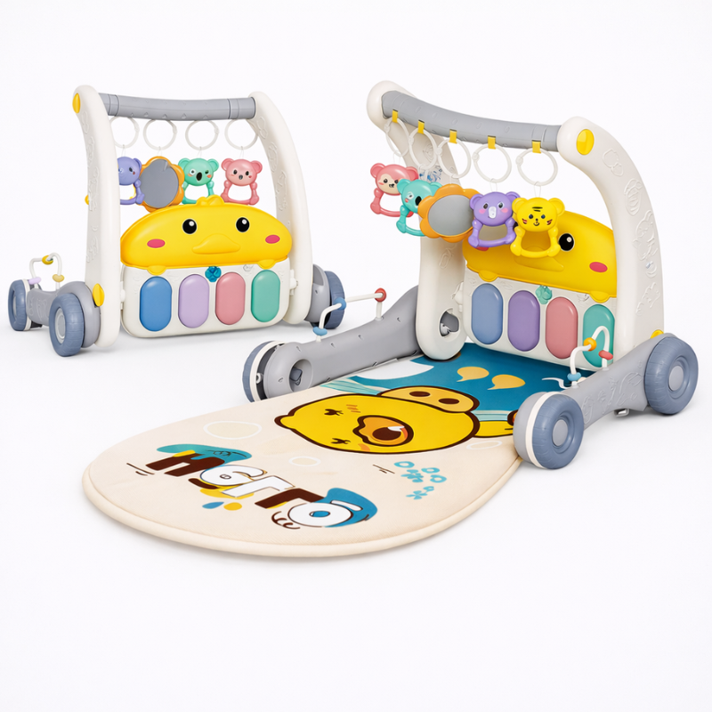 Step & Play – Interattivo e sicuro – 3 in 1 Walker & Baby Gym