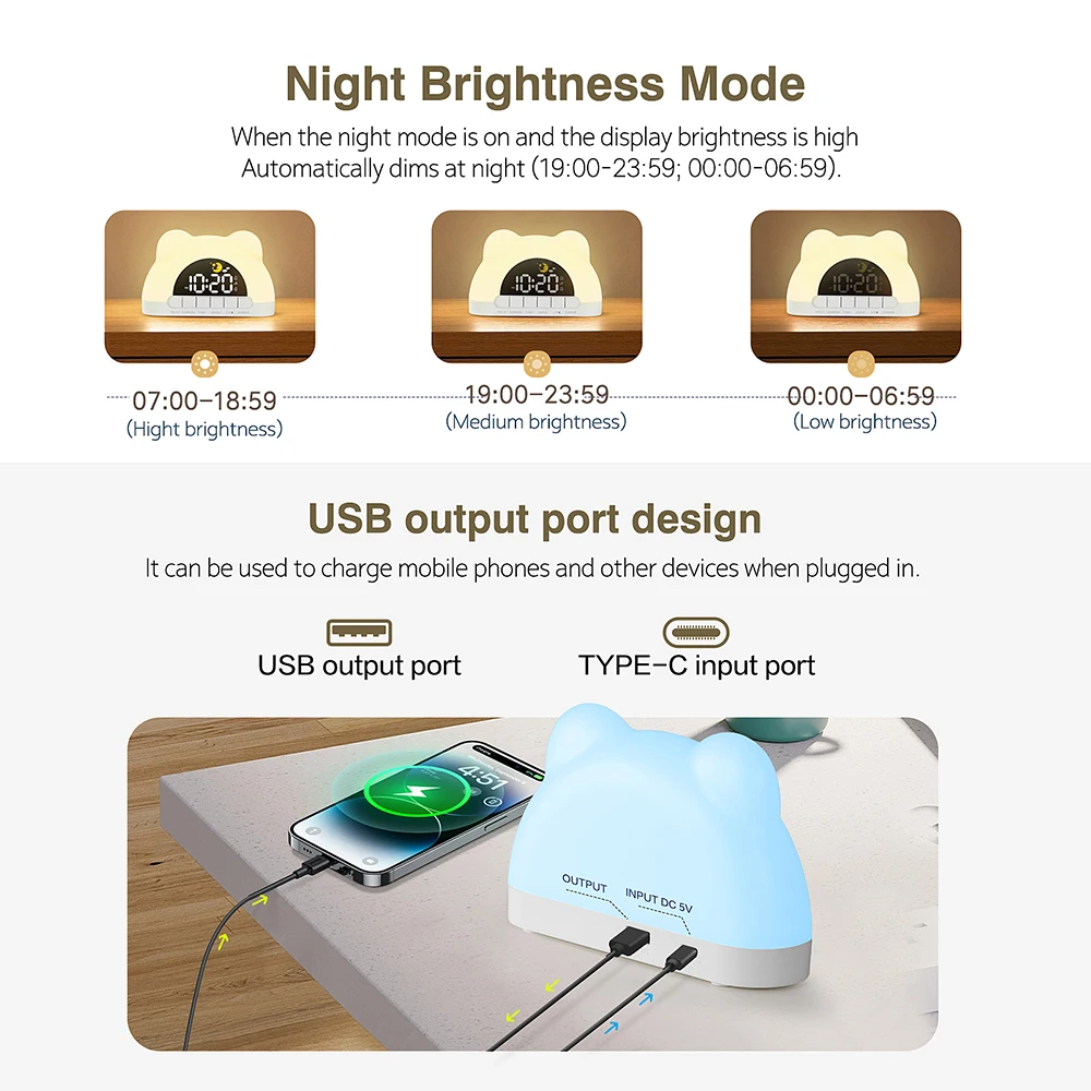 TinySunrise – Delicato e funzionale – Sveglia digitale con luce dell’alba