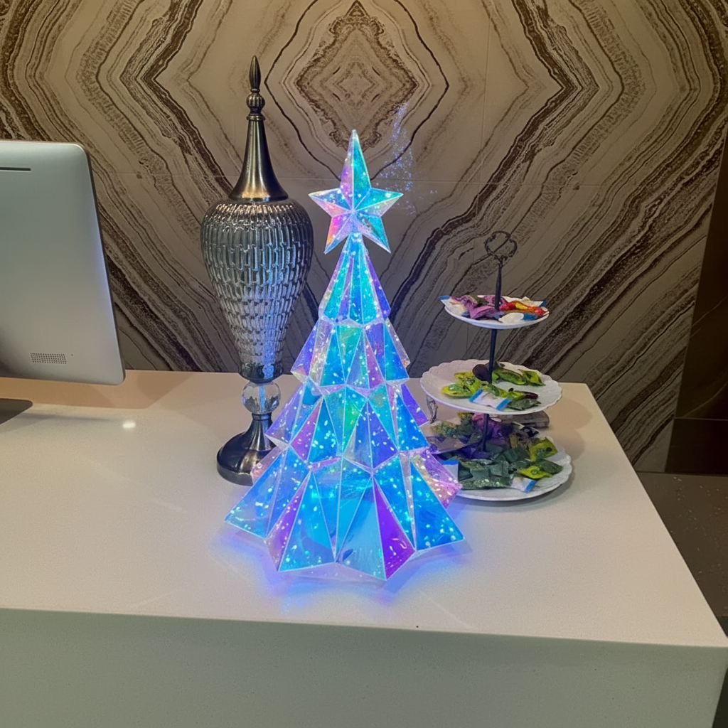 CrystalGlow – Festoso e suggestivo – Albero di Natale decorativo a LED