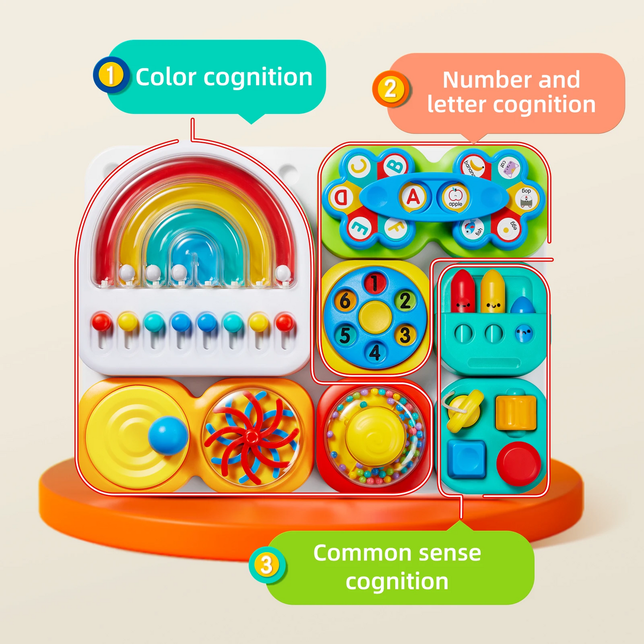 BusyFun – Educativo e pratico – Pannello di attività sensoriali
