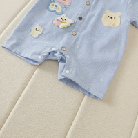 Thumbnail for KiddoStyle – Carino e morbido – Tuta per bambini con cravatta e toppa