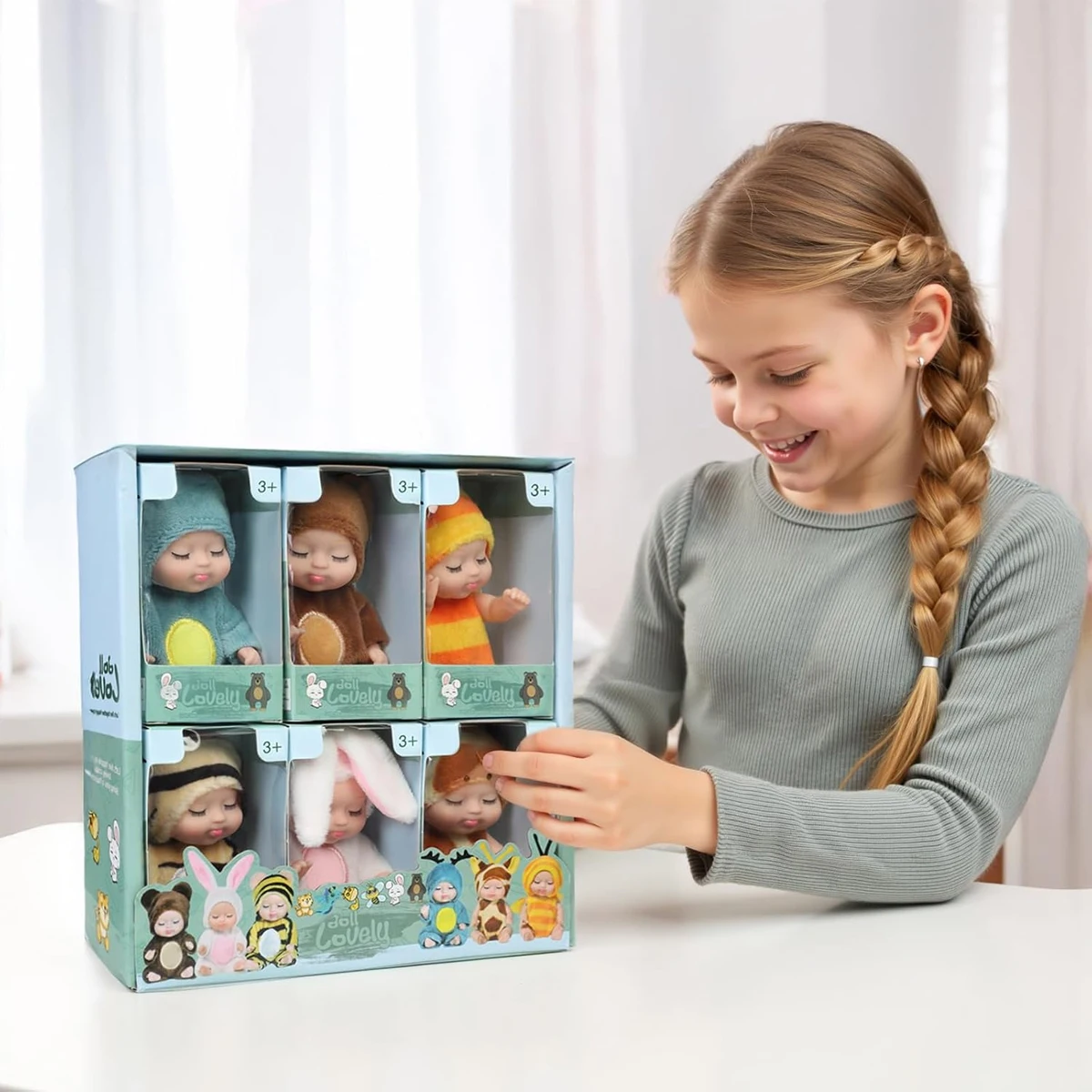 LittleDolly – Carino e coccoloso – Bambolina con un allegro costume da animale