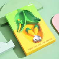 Thumbnail for MiniMeal – Sicuro e antiscivolo – Set di piatti in silicone per bambini con posate