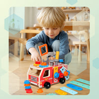 Thumbnail for BuildRescue – Educativo e creativo – Camion dei pompieri in legno