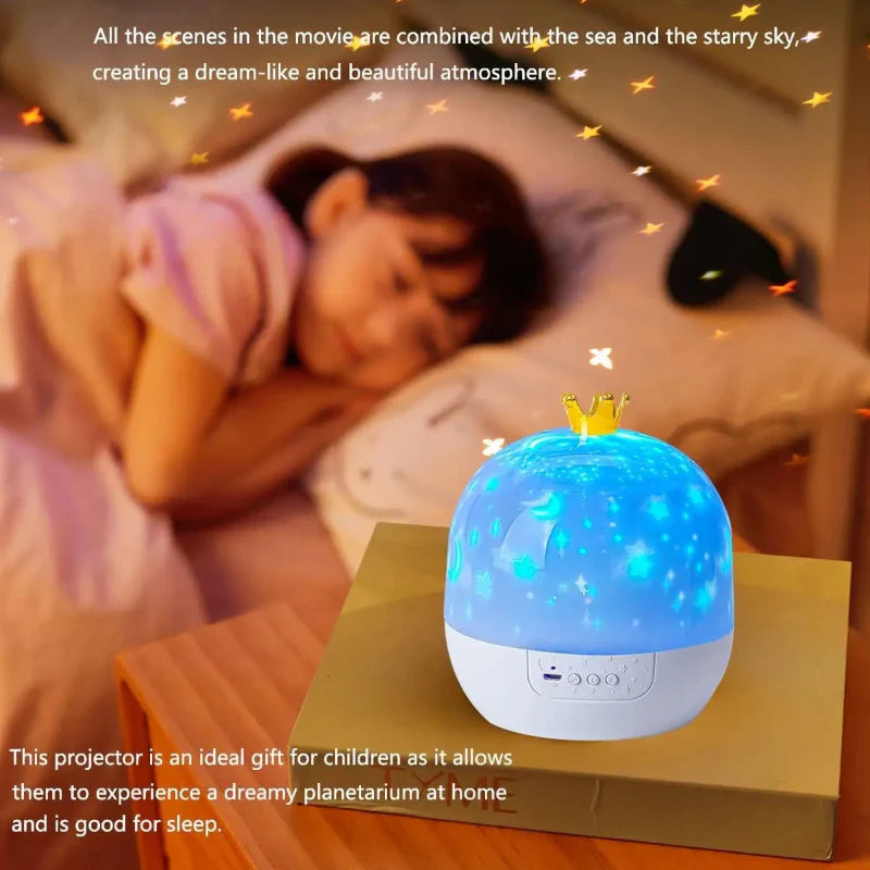 CosmoGlow – Sognante e creativo – Lampada da notte Galaxy Projector con rotazione a 360°