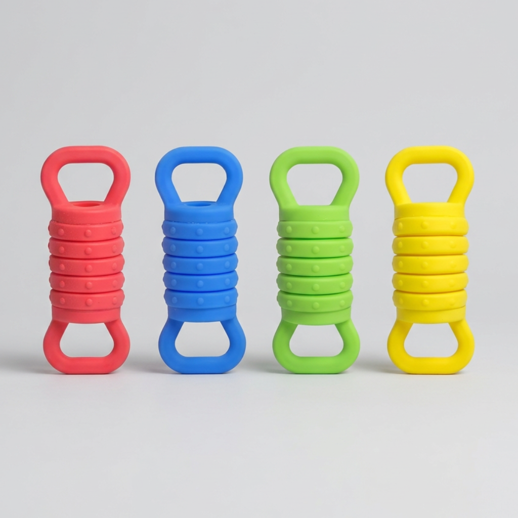 Plungy – Elastici e sensoriali – Giocattoli antistress in silicone (set da 4)