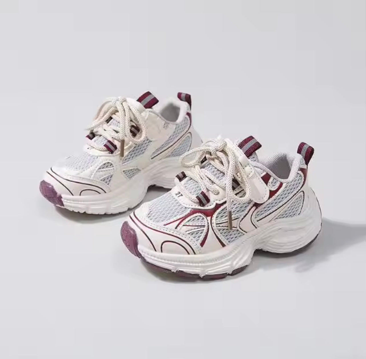 Mini Fashion – Traspiranti e leggere – Sneakers per bambini Bordeaux