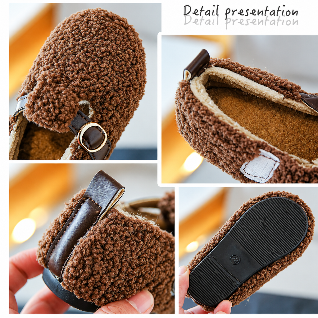 WarmSteps – Comodi e accoglienti – Scarpette invernali in peluche per bambini