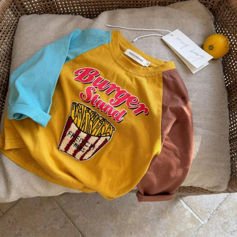 LittleRetro – Grintoso e alla moda – Maglia a maniche lunghe per bambini con stampa grafica