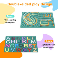 Thumbnail for BrainyKids – Educativo e sensoriale – Tavola attività in silicone con lettere