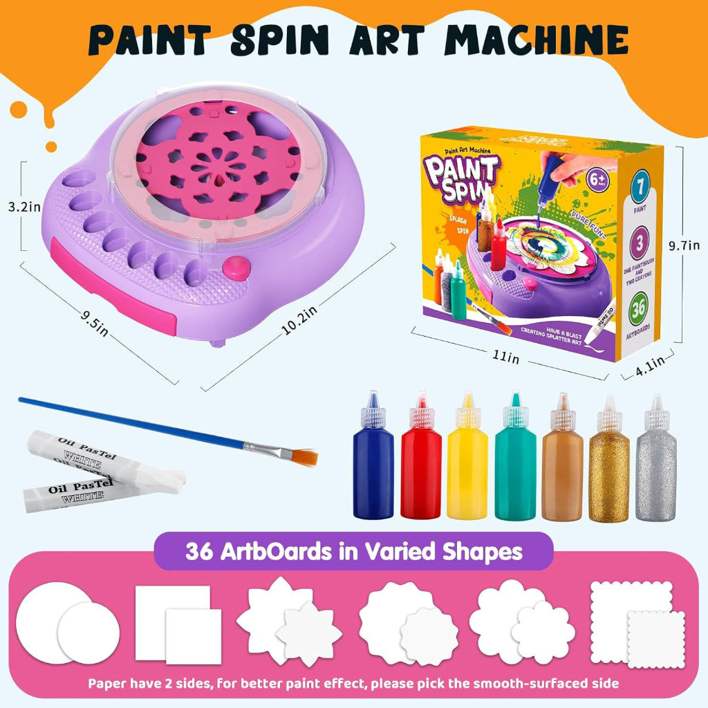 SpinArt – Creativo ed educativo – Macchina per dipingere fai da te