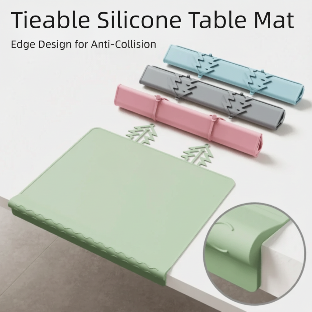 BabySafe – Pratico e igienico – Tovaglietta in silicone con bordo rialzato