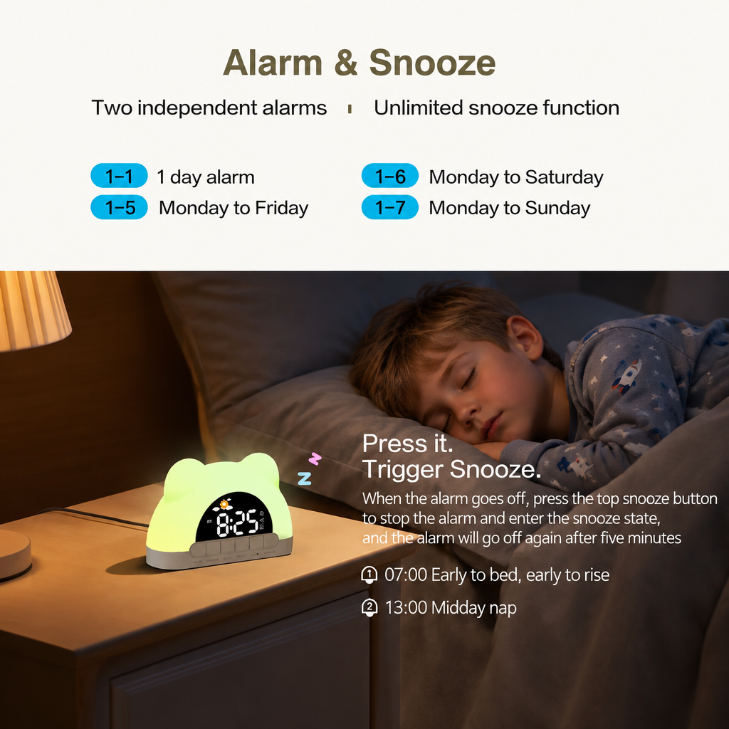 TinySunrise – Delicato e funzionale – Sveglia digitale con luce dell’alba