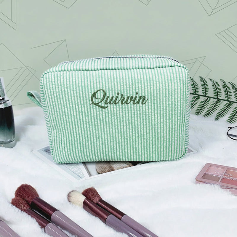 Striped Name Pouch – Personalizzata ed elegante – Trousse